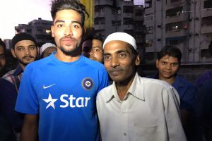 Mohammed Siraj with his father