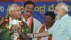 B S Yeddyurappa with Narendra Modi