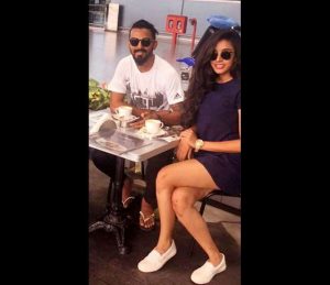 KL Rahul with girlfriend Elixir Nahar