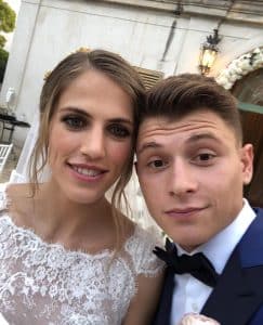 An Image of Federica Schievenin and her husband