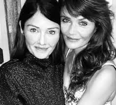 Helena Christensen and her sister