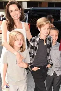 Shiloh Jolie Pitt with her family