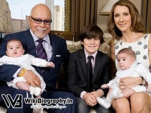 Celine Dion with family