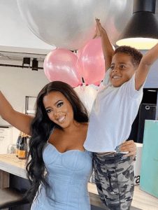 Angela Simmons with son
