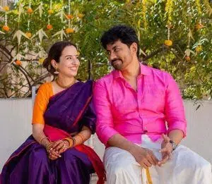 Karthik Kumar with Amrutha