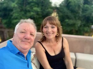 Lorraine Kelly with her husband