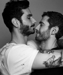 Julian Morris with boyfriend Landon Ross