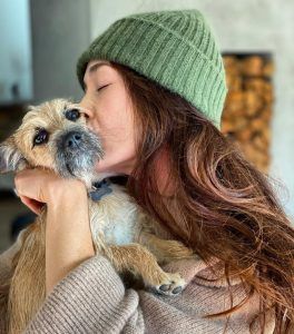 maggie with her dog