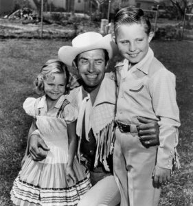 Sally Field with her father and brother