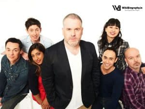 A group pic of the cast and crew of Chris Moyles' show