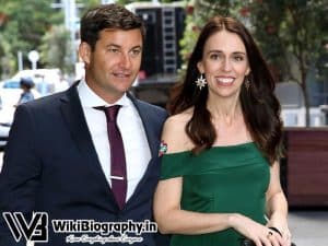 Jacinda Ardern with her husband