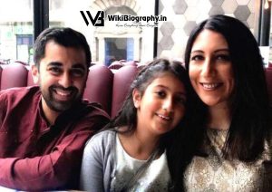 Humza Yousaf with his wife and daughter