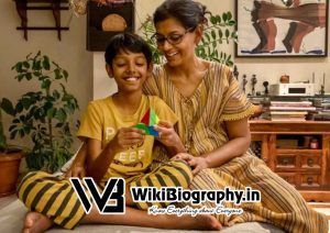 Nandita Das with her son