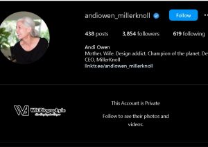 MillerKnoll CEO Instagram account