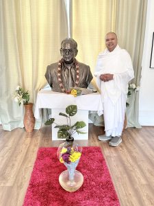 Swami Ram Govind das at Ambedkar House in London.