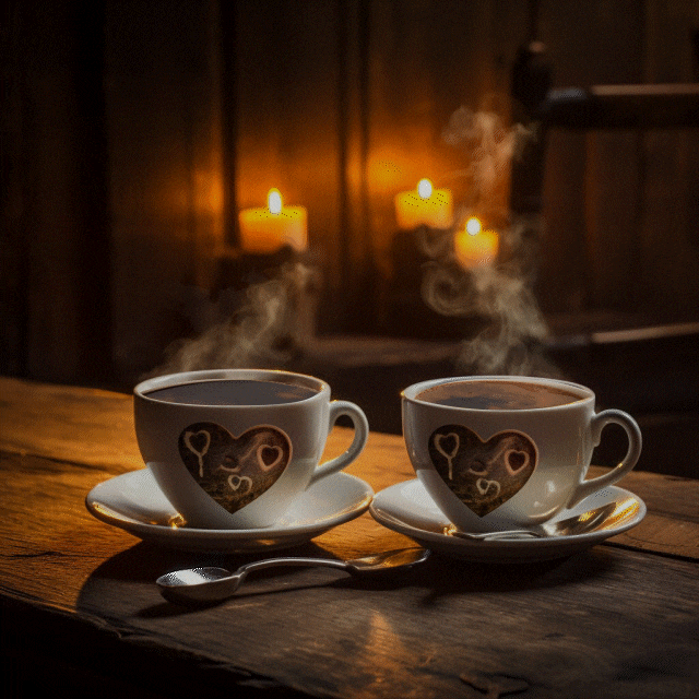 good morning breakfast GIF - 2 cups of coffee