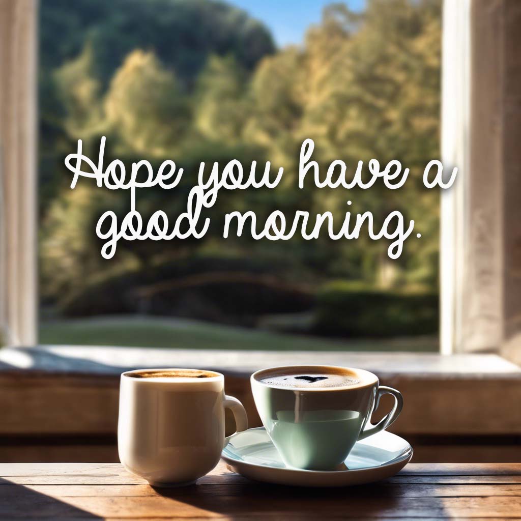 Good Morning Image - 2 coffee cups