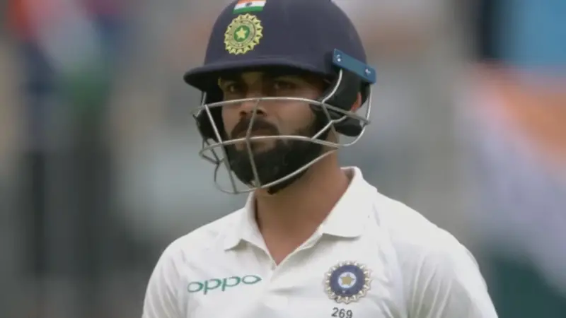 Top 10 Cricketers Everyone Talked About in 2025 1 Virat Kohli in full focus during a Test match