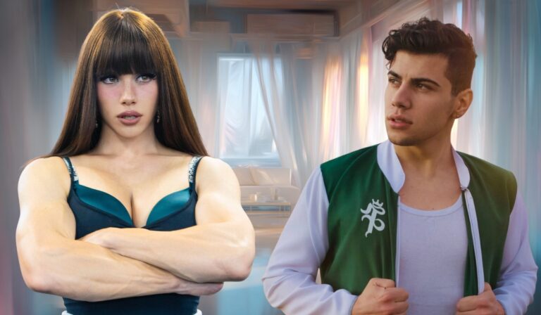 Vlad Ncl standing next to his cosplay persona, blending comedy and character roleplay