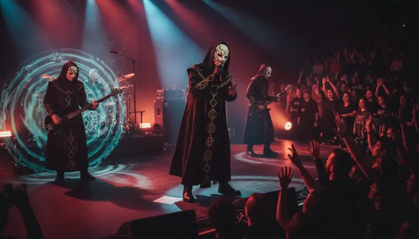 Sleep Token band performing on stage