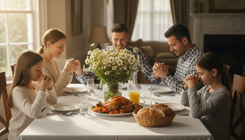 Christian prayer before a meal