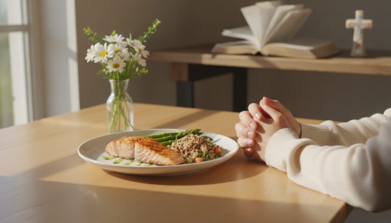 Lunch prayers with Bible verses